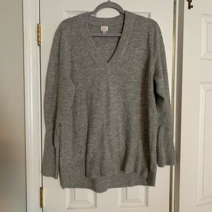 Oversized long grey soft sweater